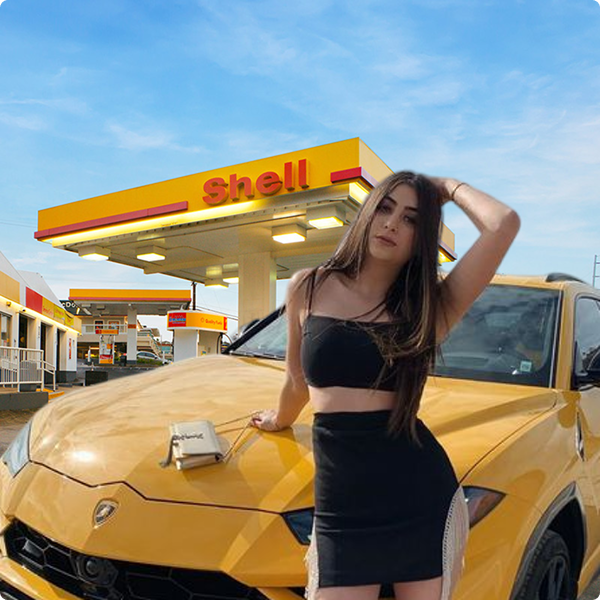 Girl with car